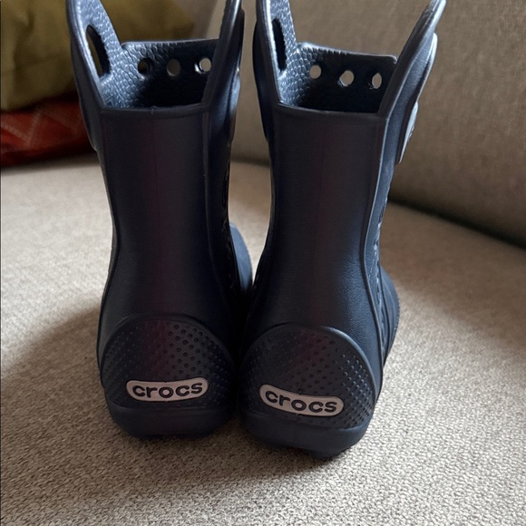 CROCS Kids' Dark Blue Rain Boots - Picture 4 of 6